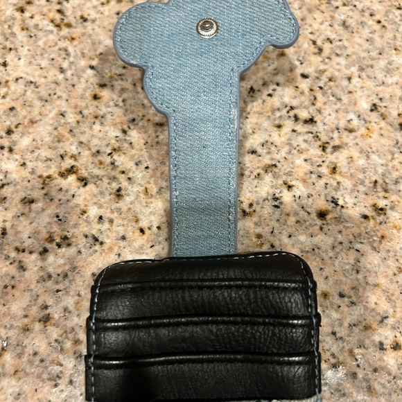 Disney Mickey Mouse Denim Card Holder - Black and Blue - Picture 3 of 6